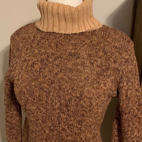 Next Era Brown/Tan Long sleeved turtleneck sweater - Picture 2 of 9
